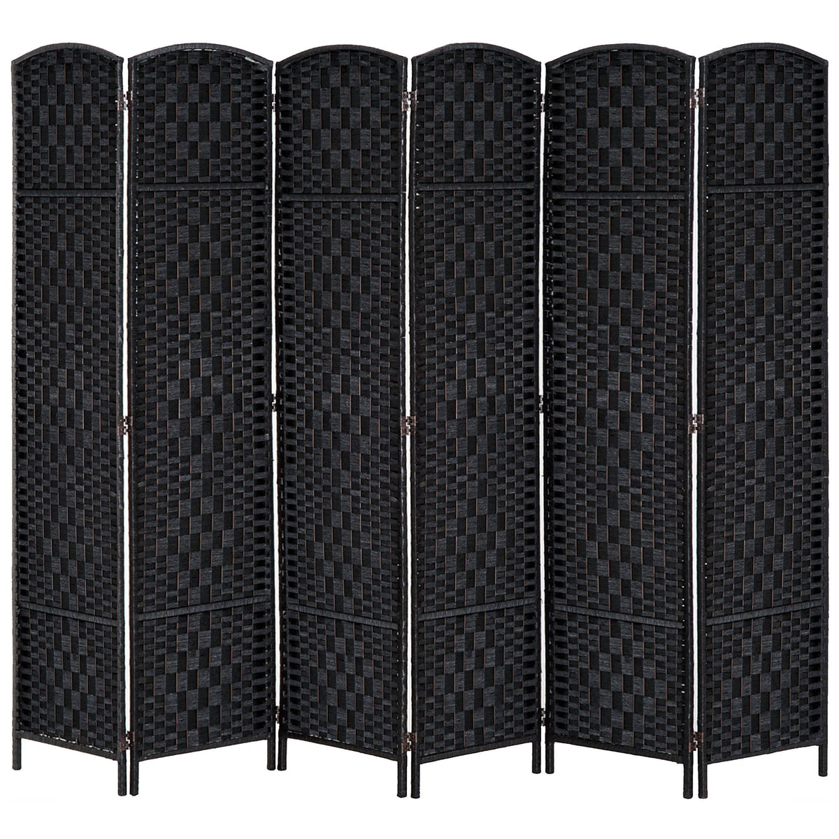 HOMCOM Room Divider 6-Panel, 6FT-Tall Folding Privacy Screen, Natural