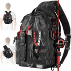 Ghosthorn Fishing Backpack with 3600 Tackle Box Fishing Gear Set Tackle Bag