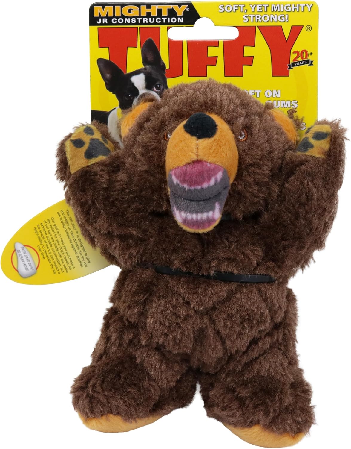 TUFFY® 5 Pack Jr Monkey, Sheep, Gear Ring, Boomerang & Bear Plush Dog Toys