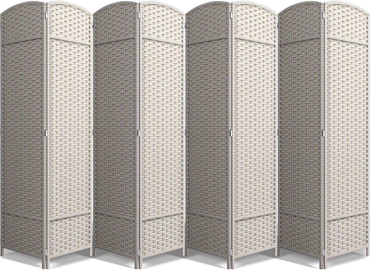 Sorbus Foldable Room Divider, Mesh Privacy Screen (8 Panel, Chocolate)