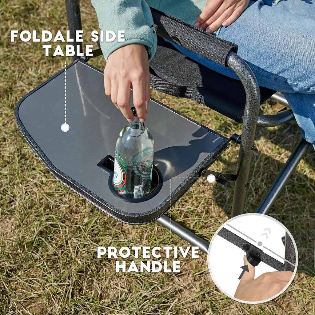 TIMBER RIDGE Aluminum Oversized Camping Chair, Support 400lbs