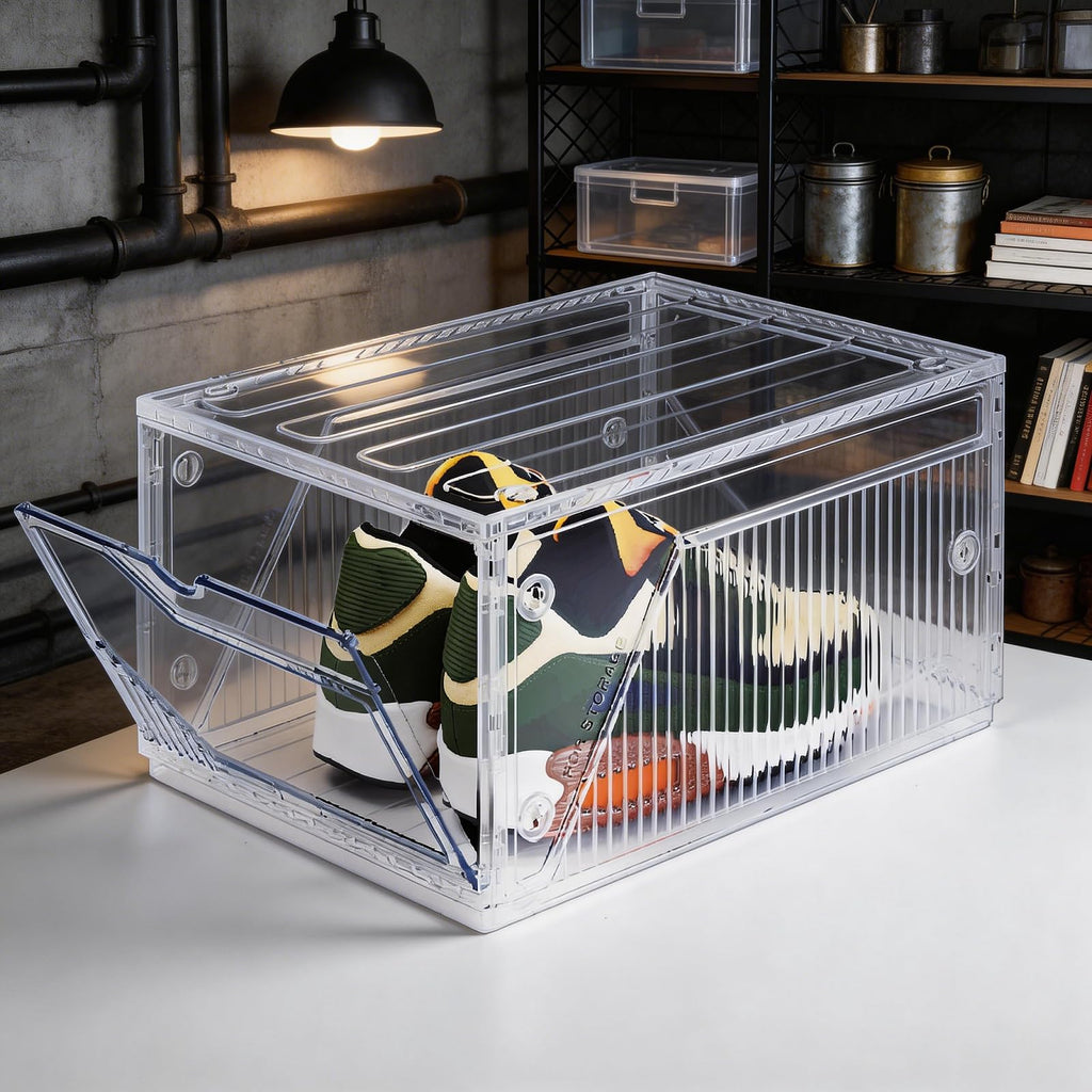 BROVIEW XX-Large Shoe Sneaker Storage Boxes for Size 14, 12 Pack Shoe Boxes