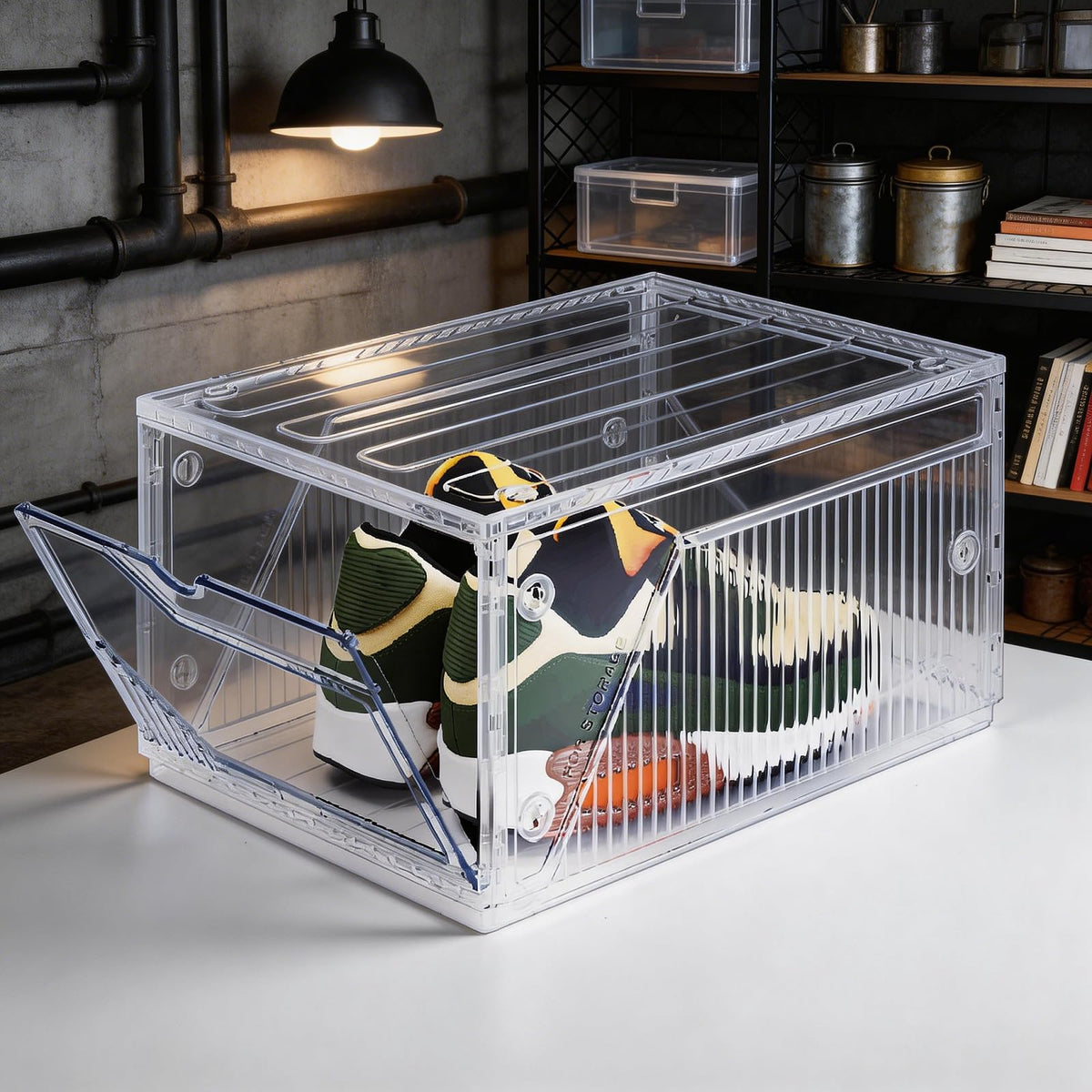 BROVIEW XX-Large Shoe Sneaker Storage Boxes for Size 14, 12 Pack Shoe Boxes