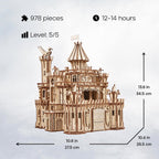Wood Trick Dragon Castle 3D Wooden Puzzles for Adults to Build