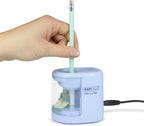 Rapesco 1447 Automatic Electric USB/Battery Pencil Sharpener, Power Blue