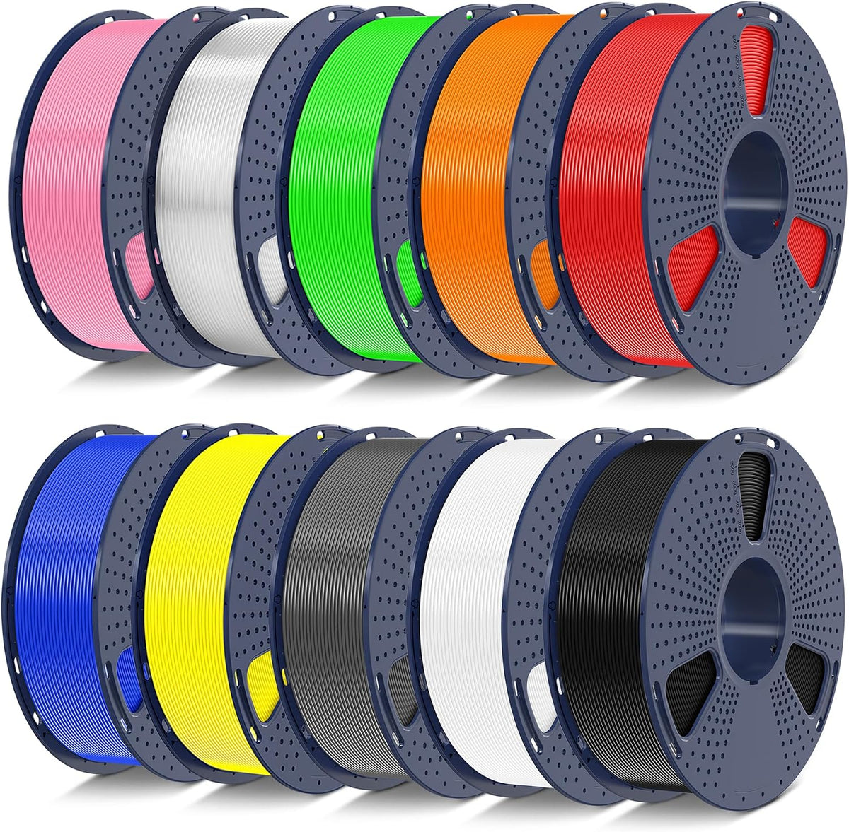 SUNLU PETG Filament 1.75mm,10kg,10 Packs Multi-Color