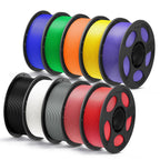 ANYCUBIC PLA Plus (PLA+), 3D Printer Filament 1.75mm Bundle, High Toughness, 1KG Spool, Black, White, Texture Grey, Pink, Red, Blue, Green, Orange, Yellow, Purple, 10KG in Total