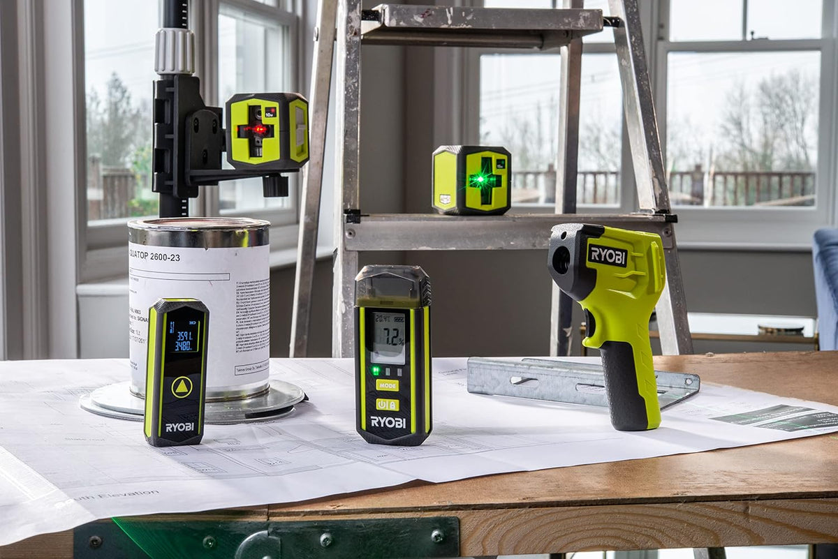 RYOBI - RBPINMM1 Moisture Tester – Wood and Building Materials Detection, Large LCD Display, Compact, Perfect Renovation
