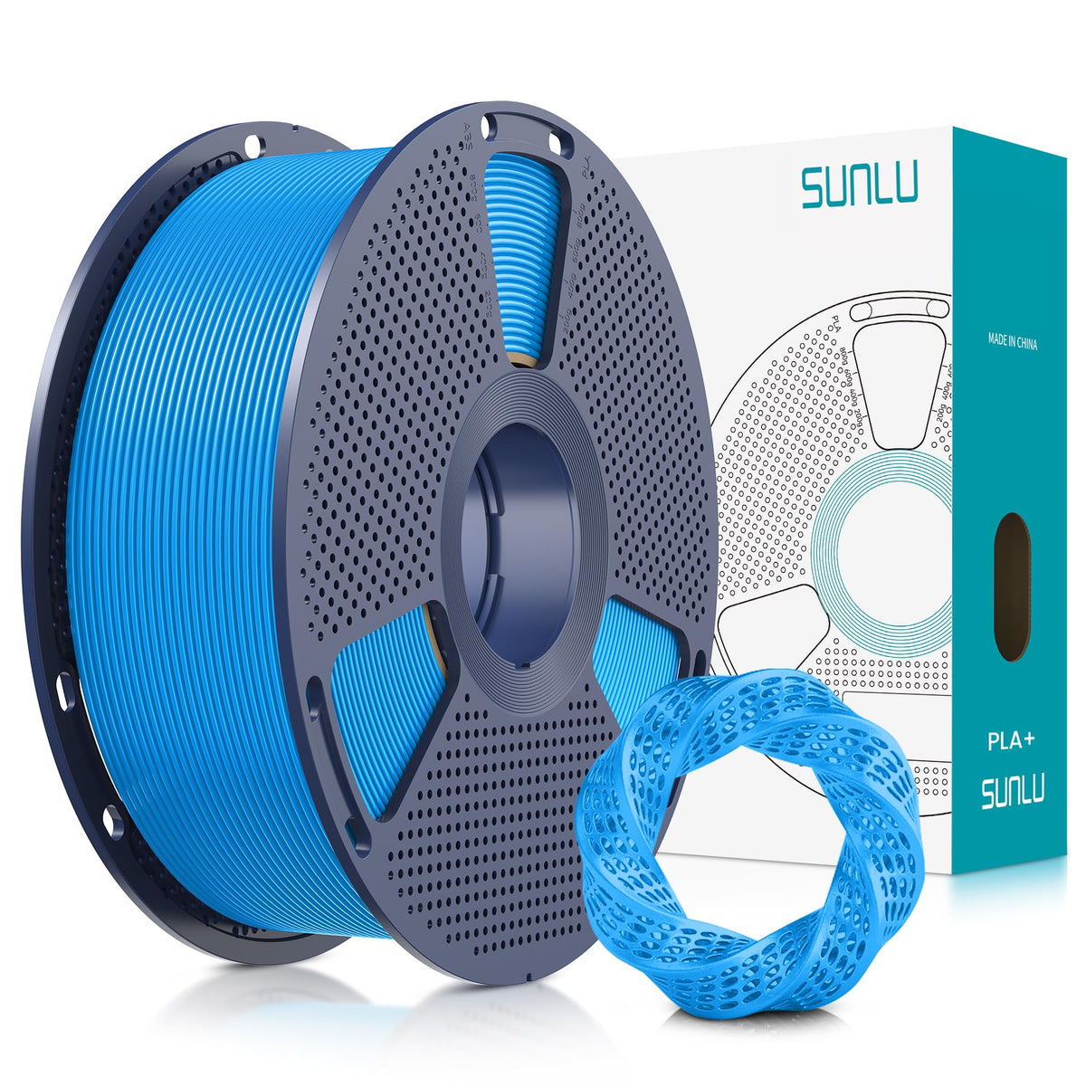 SUNLU PLA Plus Filament 1.75mm, 10KG Bundle, Black & White