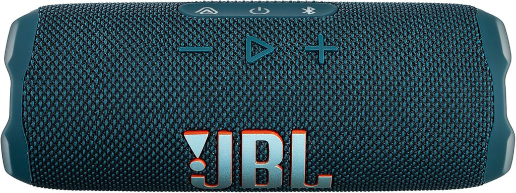 JBL FLIP 7 (Blue) Waterproof Portable Speaker Bundle with X-Halo Hardcase (Black)