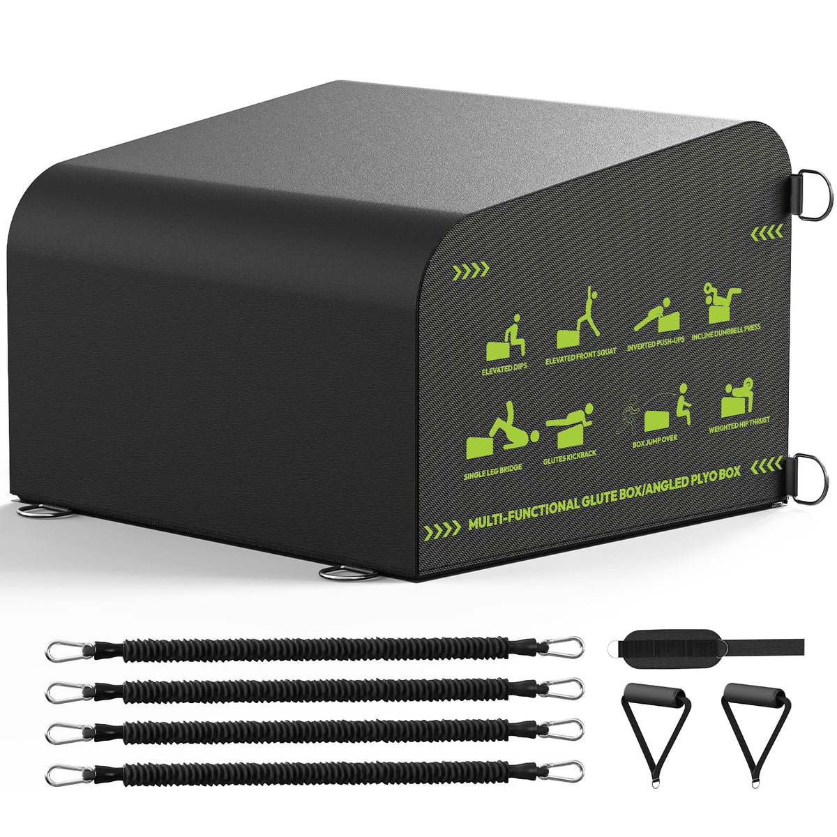 Hip Thrust Box Multifunctional Angled Glute Box for Hip Strength Ab Workout