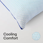 Nectar Tri-Comfort Cooling Pillow, Standard, Premium Memory Foam