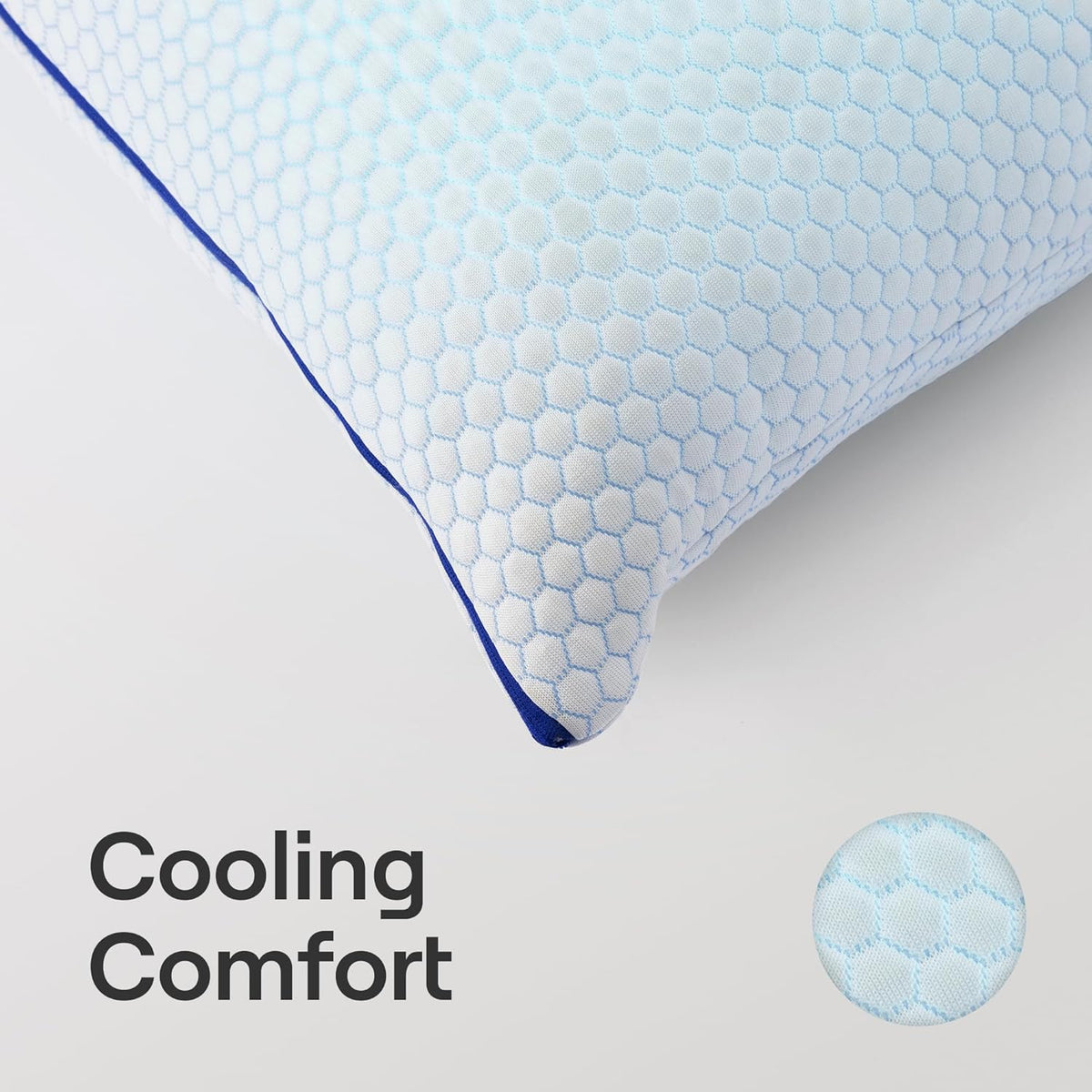 Nectar Tri-Comfort Cooling Pillow, Standard, Premium Memory Foam