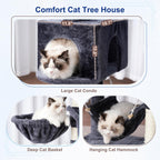 Gitelsnour Cat Tree, 63'' Cat Tower for Large Cats, Big Hammock GCT020G