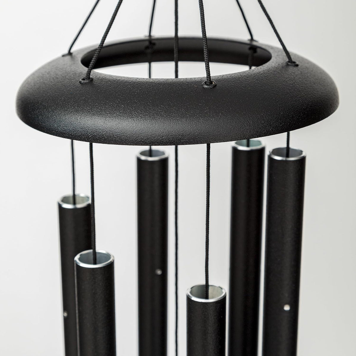 Corinthian Bells 27" Pet Memorial Wind Chime – Black – “Always Loved, Never Forgotten” with Engraved Pawprint – Soothing Sympathy Gift for Dog or Cat Loss & Remembrance
