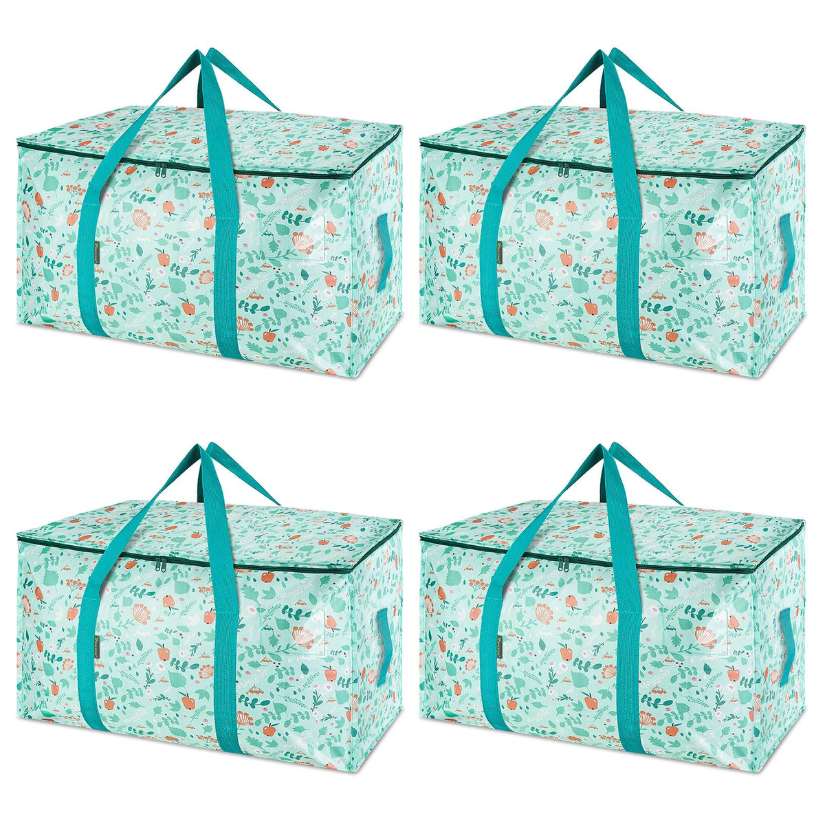 BALEINE 16-Pack Oversized Moving Bags with Reinforced Handles, Heavy-Duty Storage Tote for Clothes, Moving Supplies (Clear, 16-Pack)