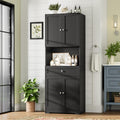 HIFIT Tall Bathroom Storage Cabinet with Drawer, Modern Linen Cabinet,White