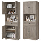 HIFIT Tall Bathroom Storage Cabinet with Drawer, Modern Linen Cabinet,White