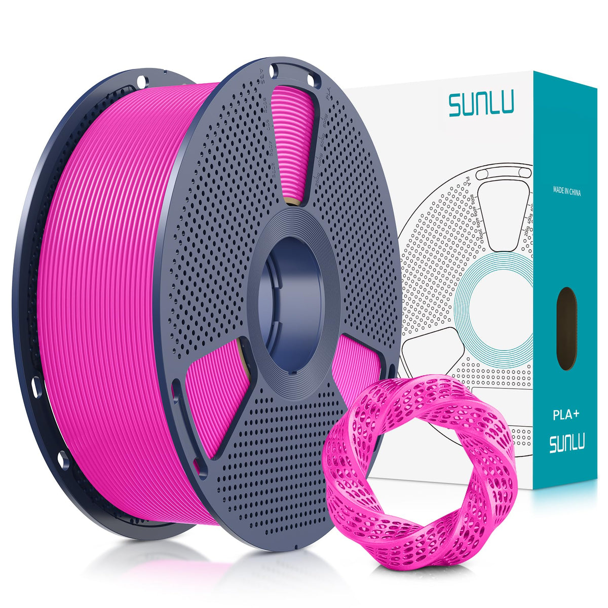 SUNLU PLA Plus Filament 1.75mm, 10KG Bundle, Black & White