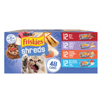 Friskies Purina Wet Cat Food Variety Pack, Shreds with Beef, Turkey & Cheese Dinner, Chicken & Salmon Dinner, and with Ocean Whitefish and Tuna - 5.5 oz. Cans (Pack of 80)