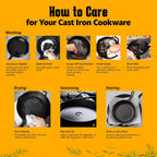 HeroFiber Cast Iron Reversible Grill/Griddle Set with Press, Scraper & Mitts - Pre-Seasoned, Non-Stick - 16.75"" x 9.5"" - Gas Stove, Grill, Camping, Outdoors, Black, OG7-18
