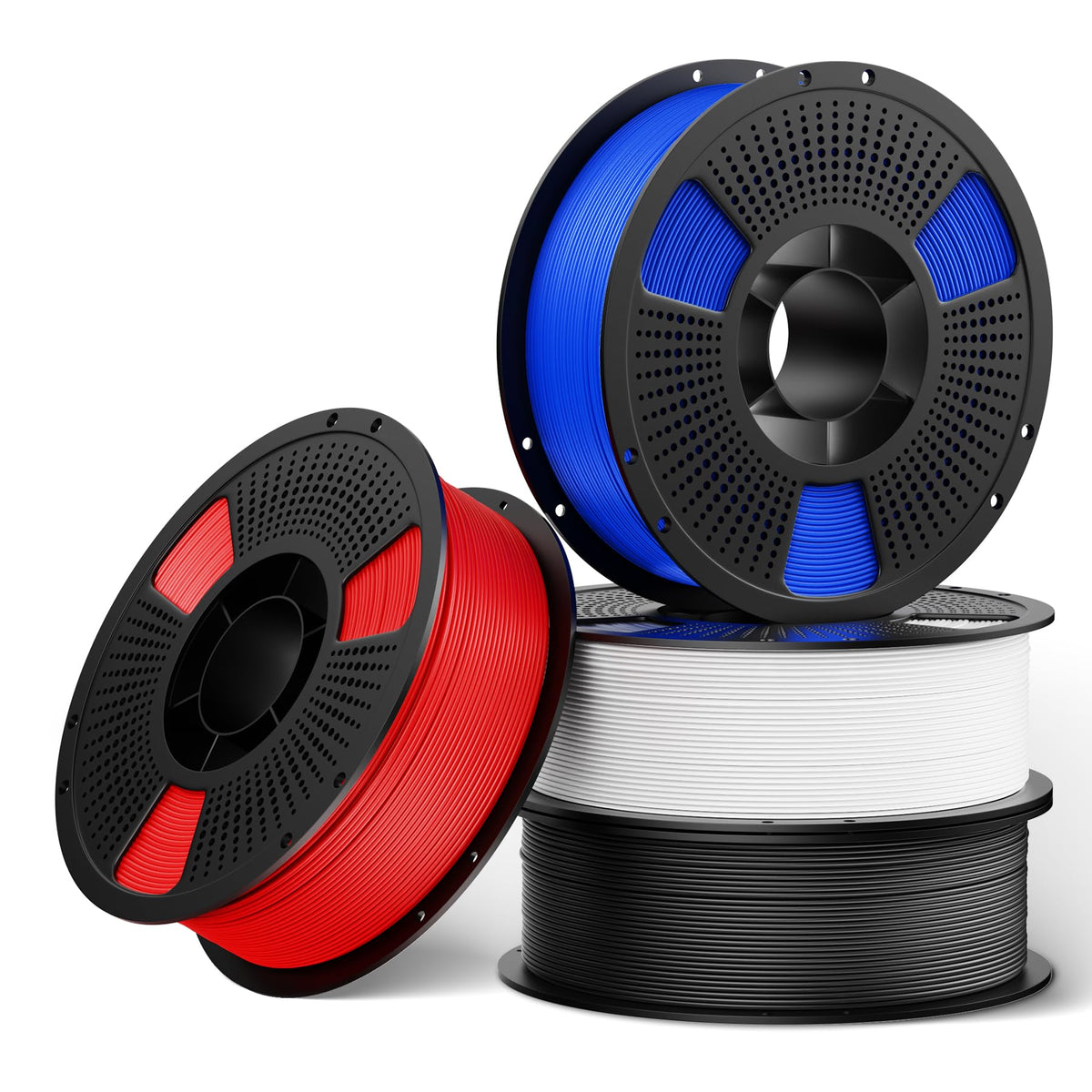 UJOY3D 10kg Hyper PLA+ 3D Printer Filament Bundle, Upgraded PLA+ Filament 1.75mm, 1kg Spool 10 Pack, Black+Cream White+Grey+Red+Cobalt Blue+Green+Christmas Green+Orange Yellow+Coffee Brown+Iris Purple