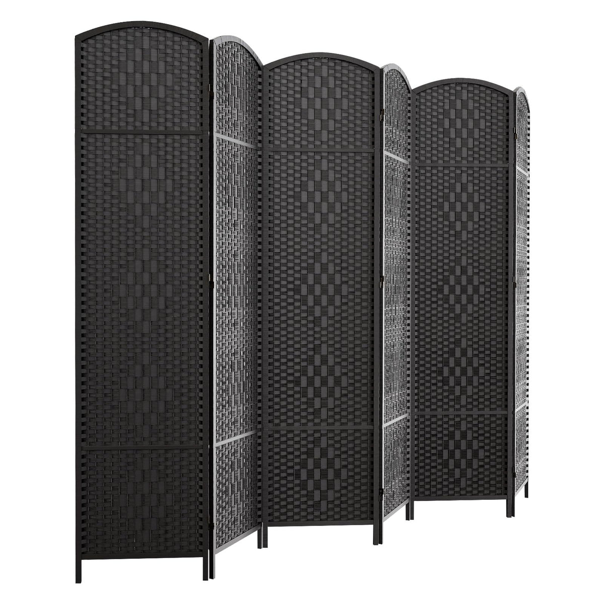 HALLYBEE Room Divider Panel,8 Panel Partition Room Dividers, Dark Mocha