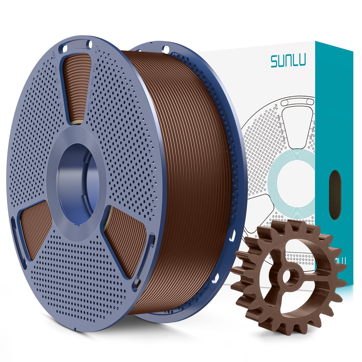 SUNLU PLA+2.0 3D Printer Filament, Multicolor, 10-Pack (10KG)
