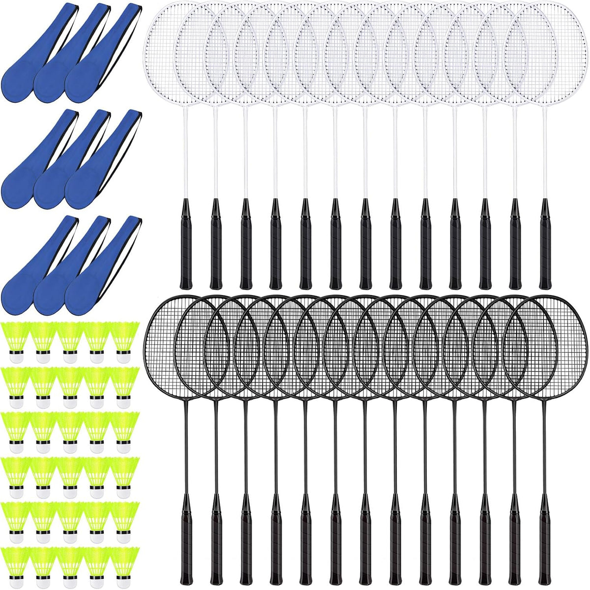 20/40 Pack Badminton Rackets Set with Shuttlecocks and Carrying Bags, Sturdy Lightweight Badminton Rackets Racquet for Adults Beginners Indoor Outdoor