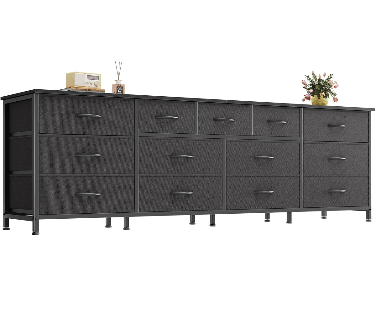 Huuger 70 Inch Long Dresser for Bedroom, TV Stand for 65, 75, 80 Inch TV
