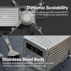 KOVEA Container Foldable Gas Stove for Backpacking & Overlanding