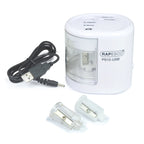 Rapesco 1447 Automatic Electric USB/Battery Pencil Sharpener, Power Blue
