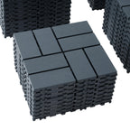 68 Pcs Interlocking Deck Tile (11.42"x11.42"), 61.60 Sq.Ft Deck Flooring Outdoor Waterproof All Weather, Flooring Tiles for Balcony, Backyard, Indoor & Outdoor, Dark Gray