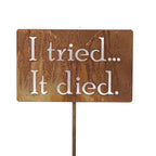 Funny Garden Stake 20 to 33 Inches Tall (Gardener Wanted, XL 33" Tall)