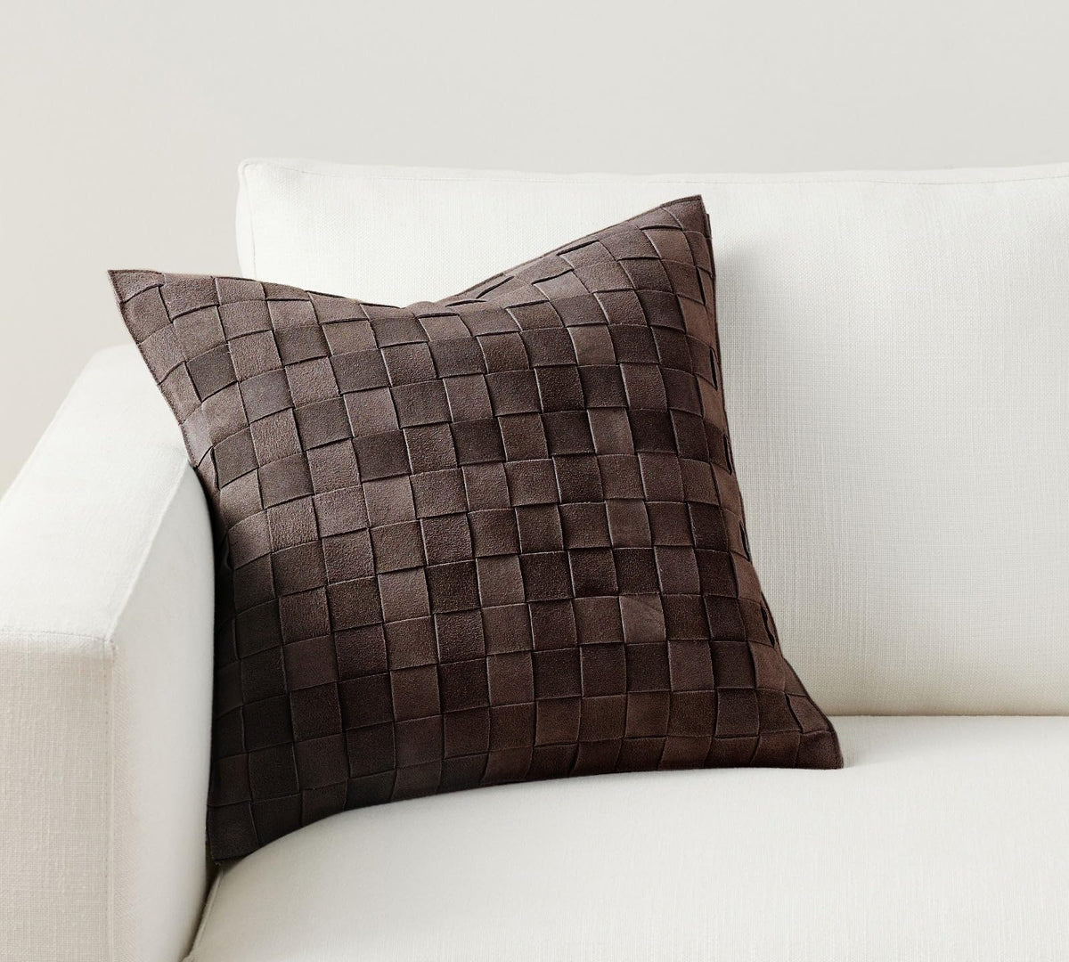 Genuine Lamb Leather Cushion Pillow Cover - Luxury Leather Pillow Case - Modern, Boho, Farmhouse Home Decor - Bedroom Couch, Living Room, Sofa Bed