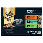 Sheba Perfect Portions Cuts Wet Cat Food, Variety Pack, 2.6 oz, 48 ct