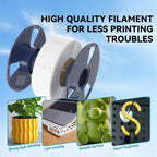 SUNLU PLA 3D Printer Filament, Black & White, 10-Pack, 10KG Total