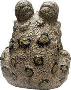 SUNGUARD Whimsical Toad Hollow Tall Stretch Jumbo Garden Frog Statues-Natural Brown