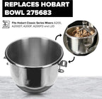 Vollum 20-Quart Commercial Stainless Steel Mixing Bowl for Hobart Mixer - Hobart Equivalent