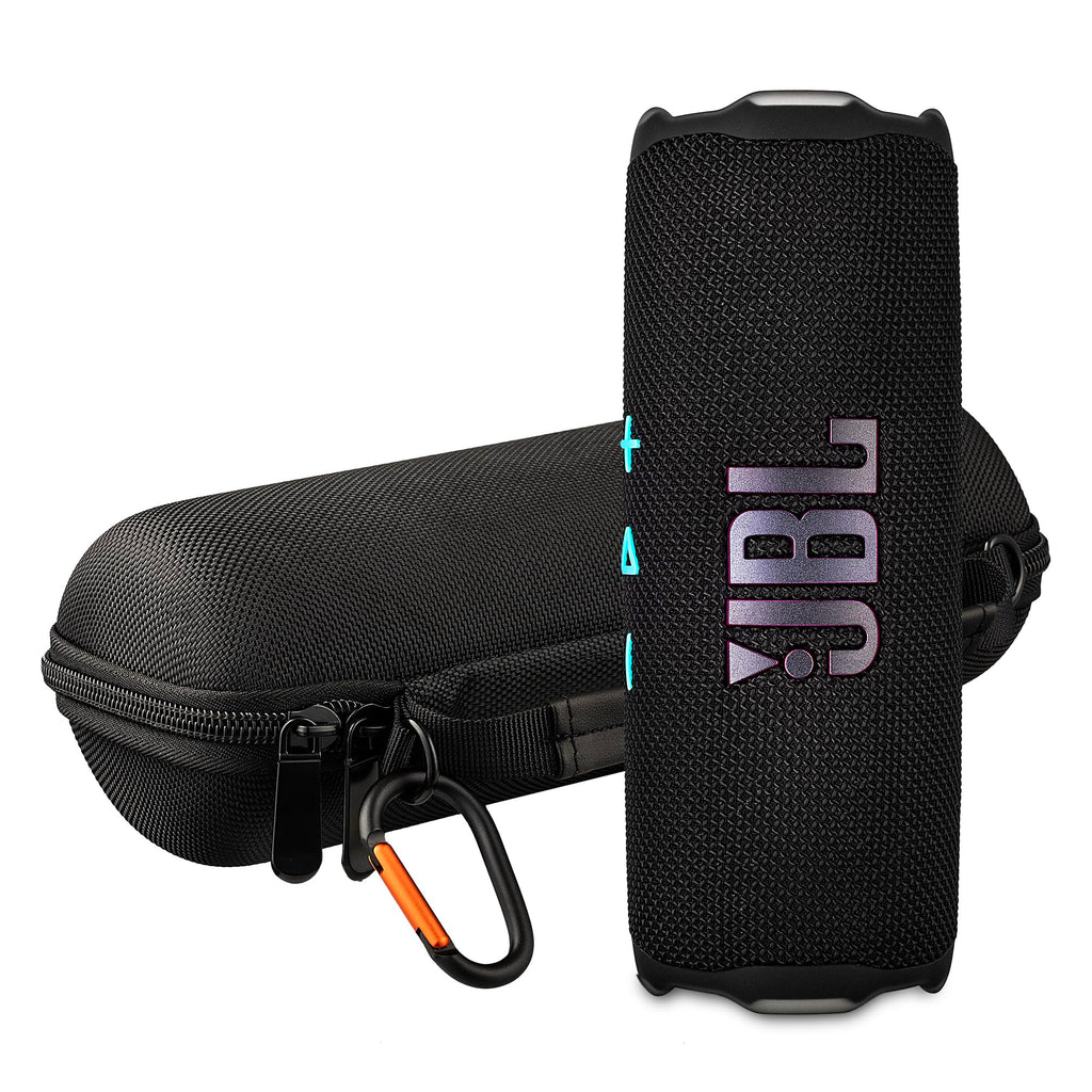 JBL FLIP 7 (Blue) Waterproof Portable Speaker Bundle with X-Halo Hardcase (Black)