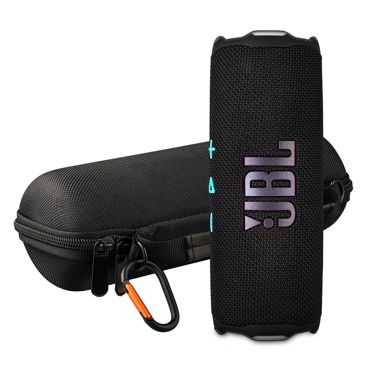 JBL FLIP 7 (Blue) Waterproof Portable Speaker Bundle with X-Halo Hardcase (Black)