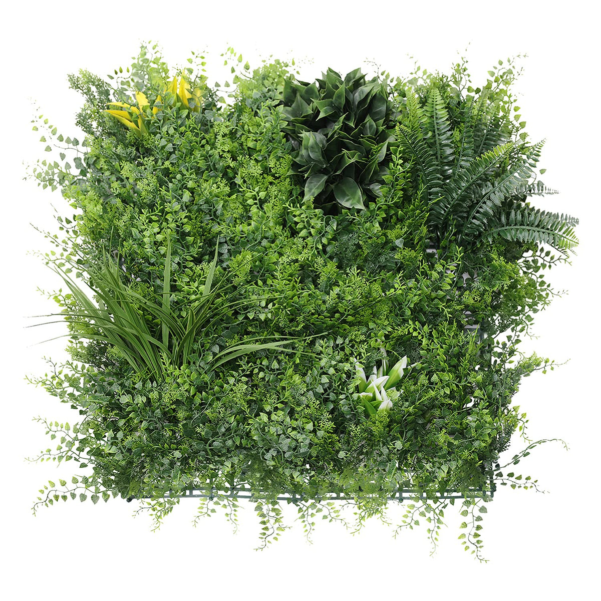 ECOOPTS 20"x20" Faux Ivy Privacy Fence Screen Artificial Boxwood Panels Topiary Hedge Plants for Indoor Outdoor Decoration, #8 Mixed Leaves, 18 Packs