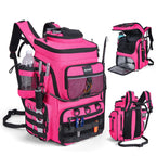 Goture Fishing Backpack with 4 Tackle Boxes,55L Tackle Backpack with Cooler