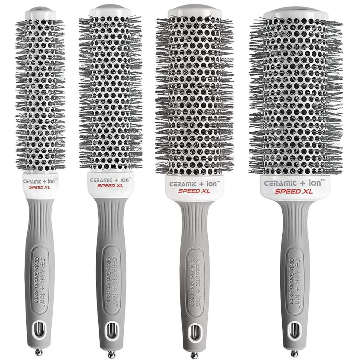 Olivia Garden Ceramic + Ion Speed XL - Extra-Long Round Thermal Hair Brush - Not Electrical - Professional Blowout Brush for Normal to Thick Hair