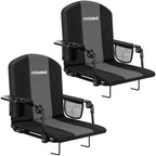 VIVOHOME Stadium Seats with Back Support, Bleacher Chairs for Sport Event