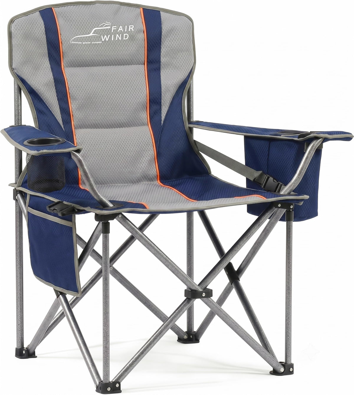 FAIR WIND 2-Pack Padded Oversized Camping Chair Heavy Duty for Adults