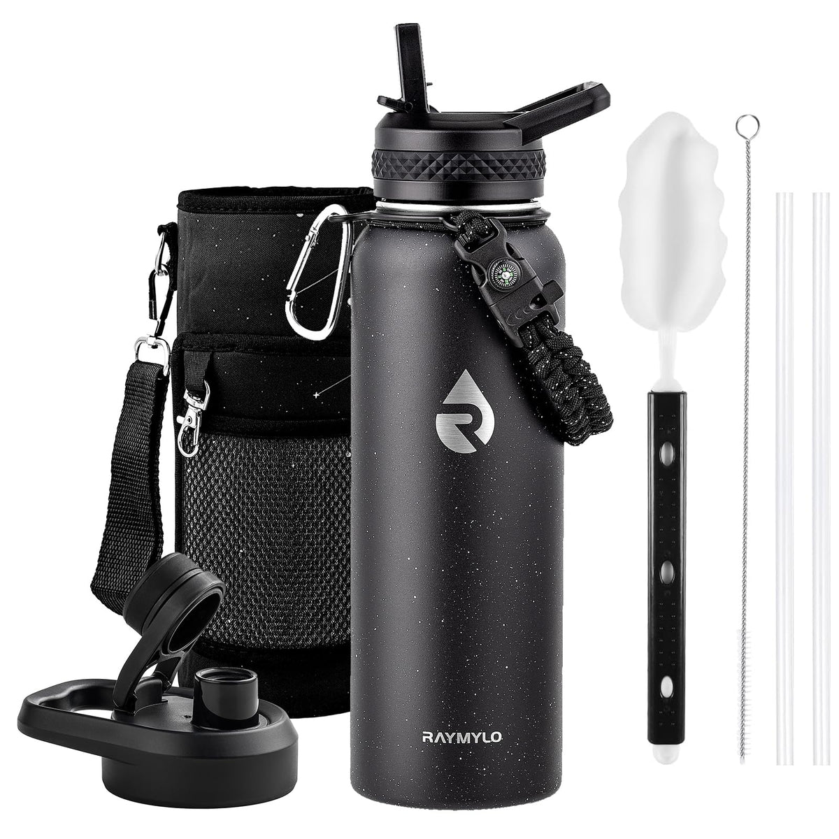 RAYMYLO Insulated Water Bottle 40 oz, Triple Wall Vacuum Stainless Steel