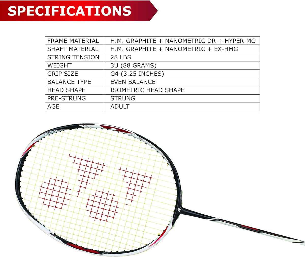 Yonex Badminton Racket- Duora Z- Strike