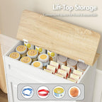 Elevated Dog Feeding Station with Storage, Pull-Out Bowls & Slow Feeder
