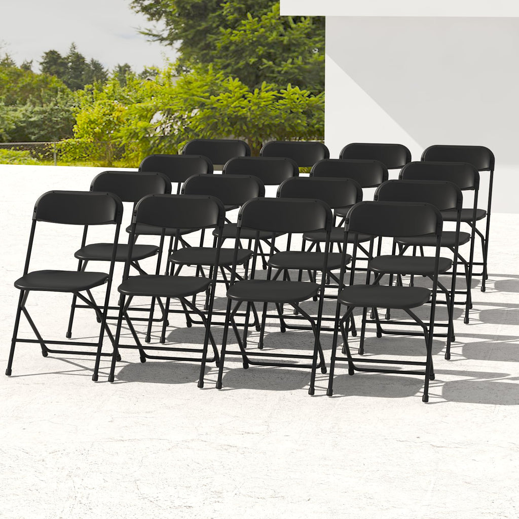 10 Pack White Folding Chairs for School Events Wedding Party Picnic